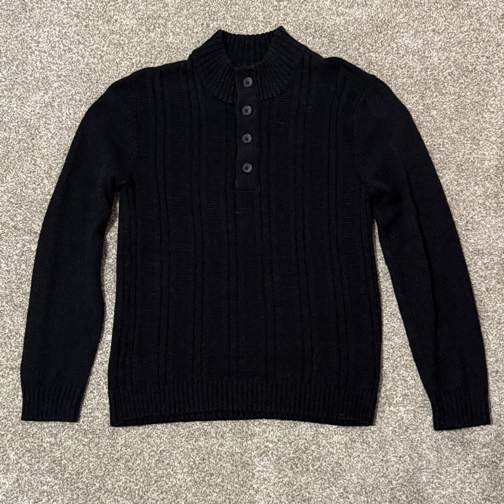 Method Black Sweater Button Down - image 1